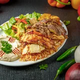 Mixed Shawarma Plate (Beef and Chicken)